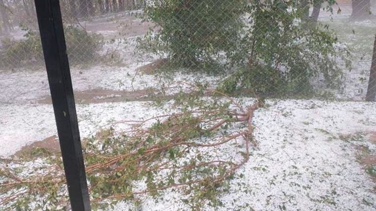 La tormenta en Anisacate.