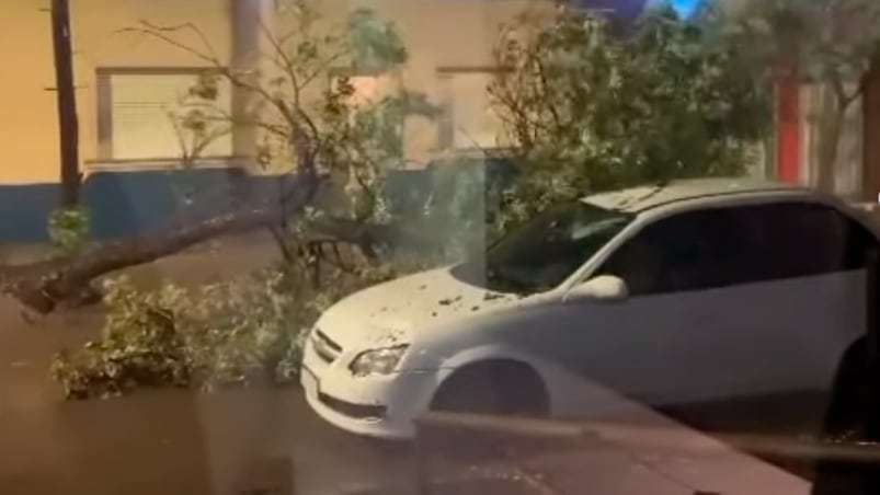 La tormenta provocó daños en Río Cuarto.