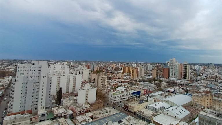 La tormenta vista desde Río Cuarto.