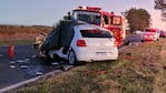 La tragedia ocurrió en la ruta nacional 35. Foto: Bomberos Voluntarios Santa Catalina.