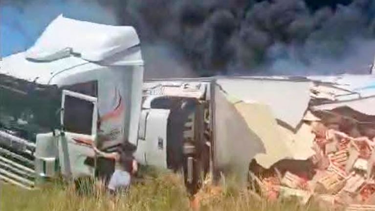 La tragedia ocurrió en la ruta nacional 7. Foto: FM Rufino.