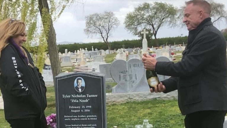 La tumba del joven Tyler Turner en Estados Unidos. 