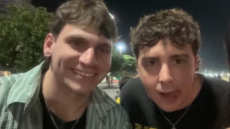 La última imagen de Gaspi y Lucas Vignale horas antes del fatal accidente.
