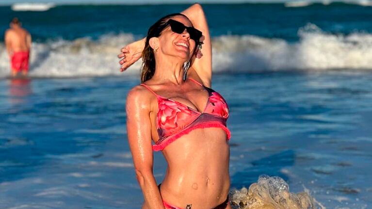 La vedette subió tres fotos junto a su hijita Martina a su cuenta de Instagram.