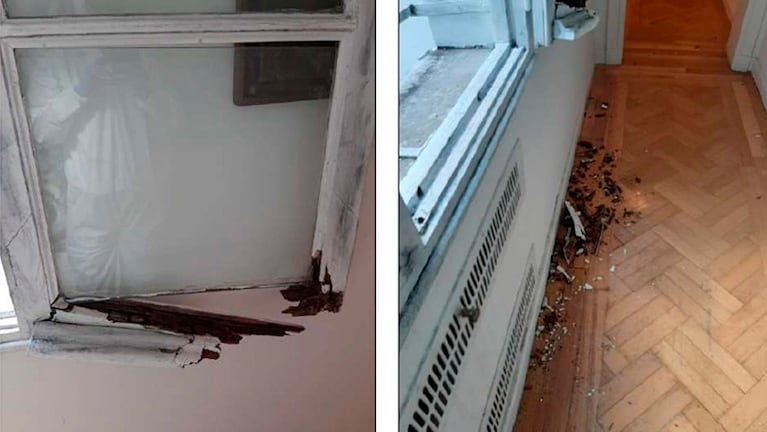 La ventana por donde cayó Emmily.