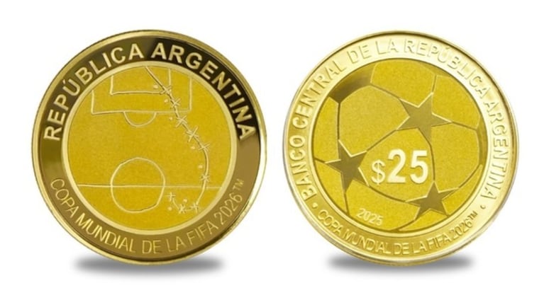 La versión en oro de la moneda del mundial 2026.