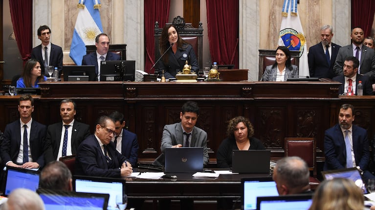 La vicepresidenta Villarruel desempató la votación.