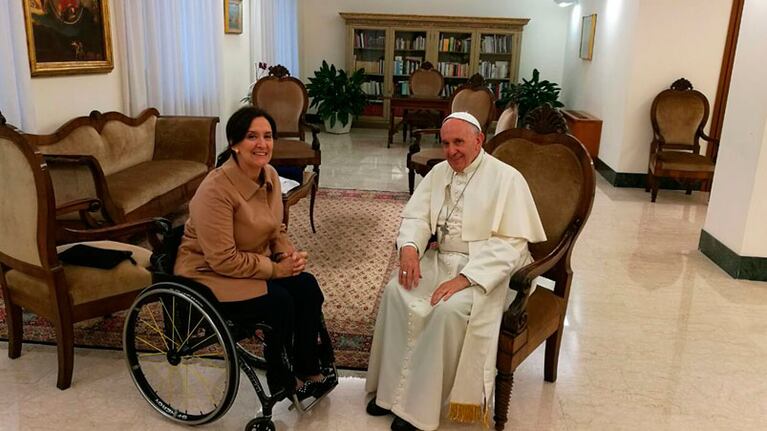La vicepresidenta y el Papa Francisco en Santa Marta.