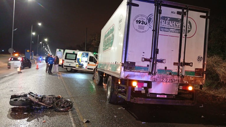 La víctima fue arrollada por un camión sin carga.