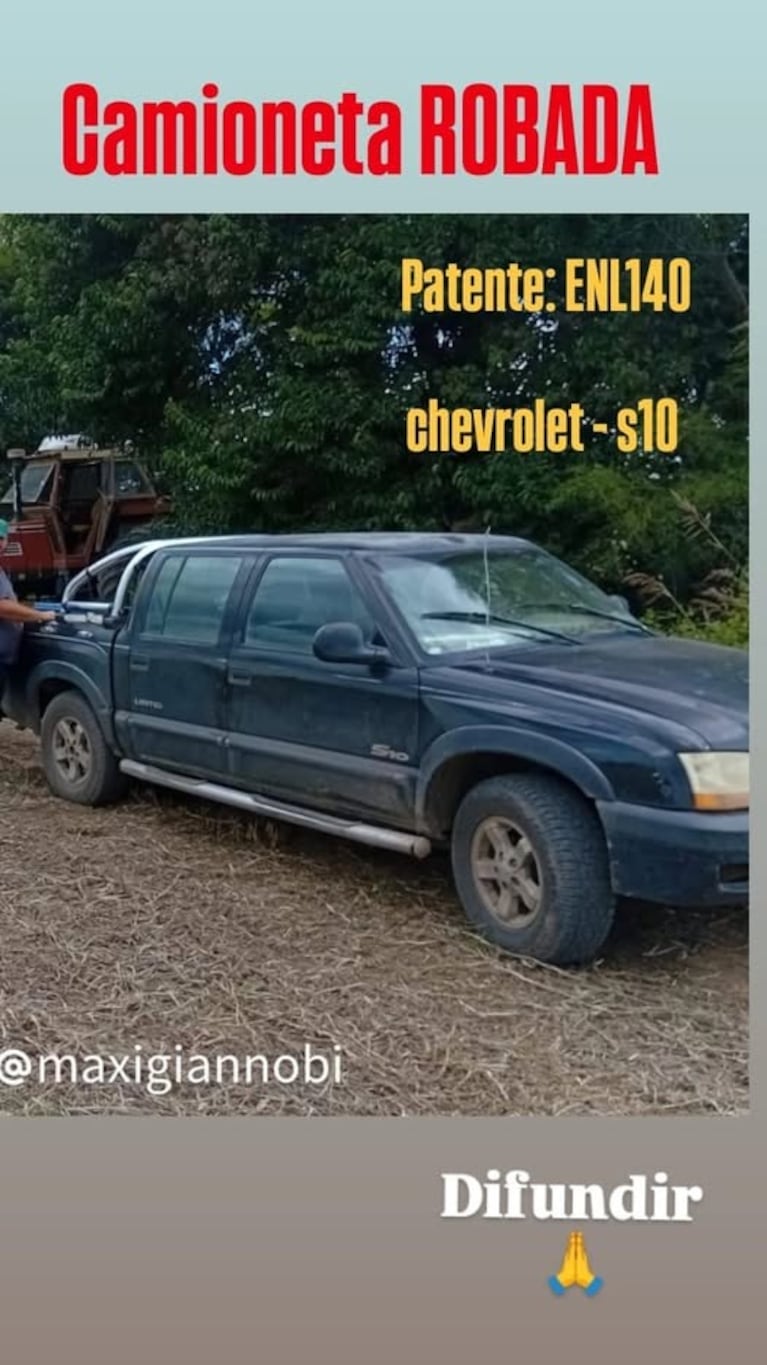 La víctima pide colaboración para encontrar su camioneta robada.