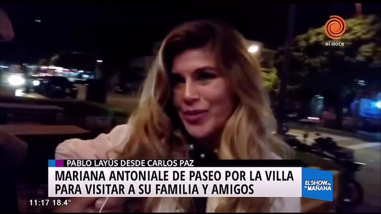 La visita de Mariana Antoniale a Carlos Paz