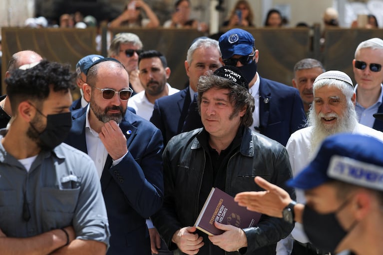 La visita de Milei al Muro de los Lamentos.