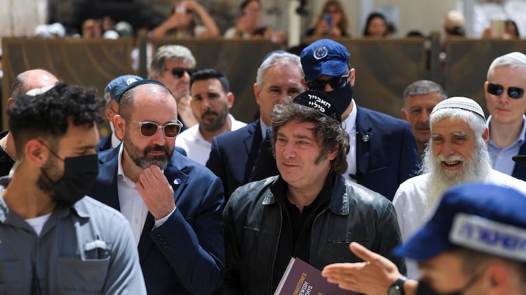 La visita de Milei al Muro de los Lamentos.