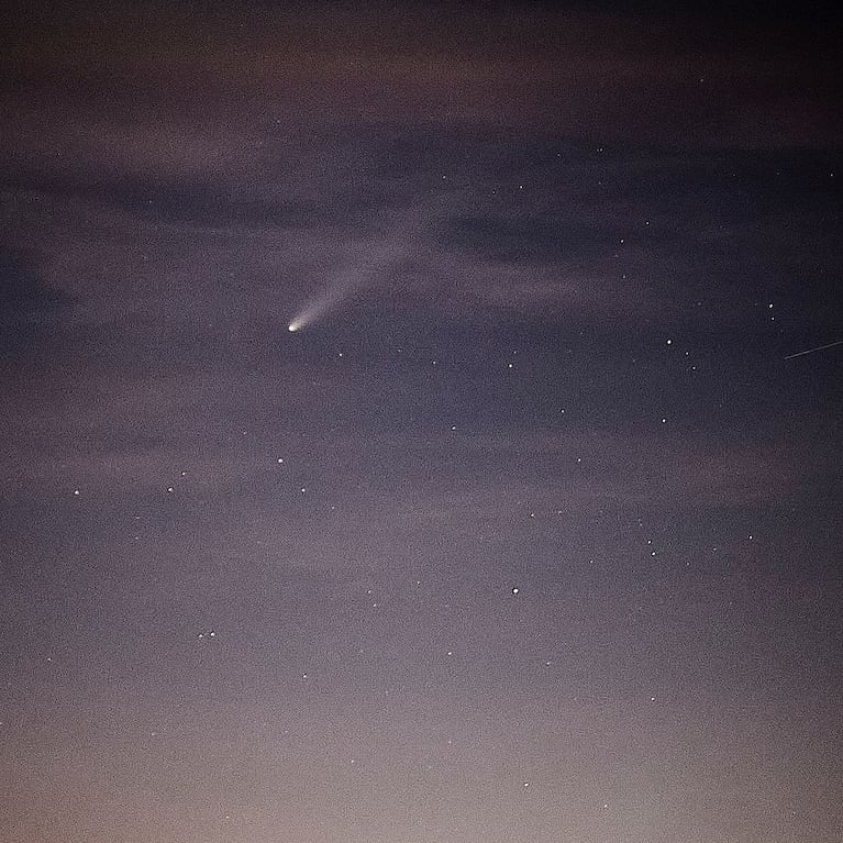 La vista del Cometa del Siglo desde Embalse el 17 de octubre de 2024.