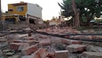 La vivienda colapsó tras la explosión.