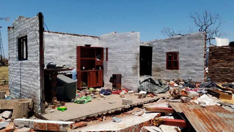 La vivienda de Patricia quedo destruida por completo. Foto: Emmanuel Cuestas/El Doce.