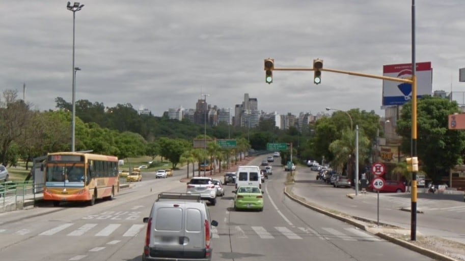 La zona de Av. Sabattini donde ocurrió el robo.