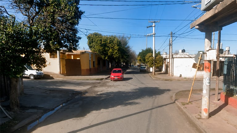 La zona del crimen en barrio Yapeyú.
