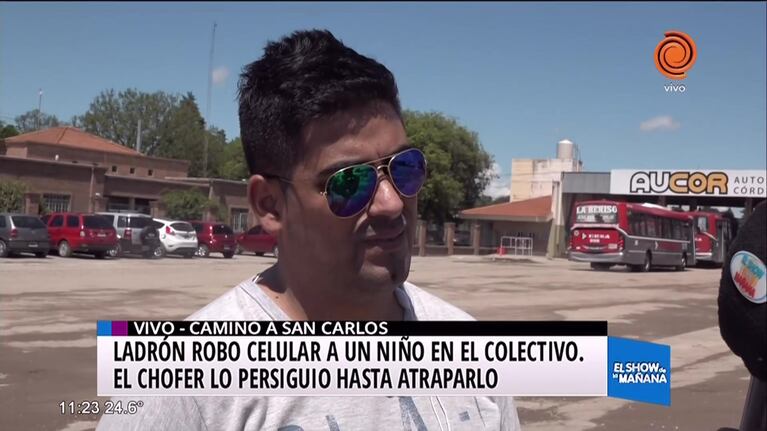 Ladrón detenido gracias a un colectivero