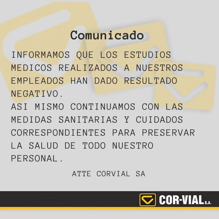 Laguna Larga: dieron negativo los testeos realizados en una fábrica por un camionero con Covid-19