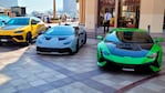 Lamborghinis en Lusail. Foto: Lucio Casalla/El Doce.