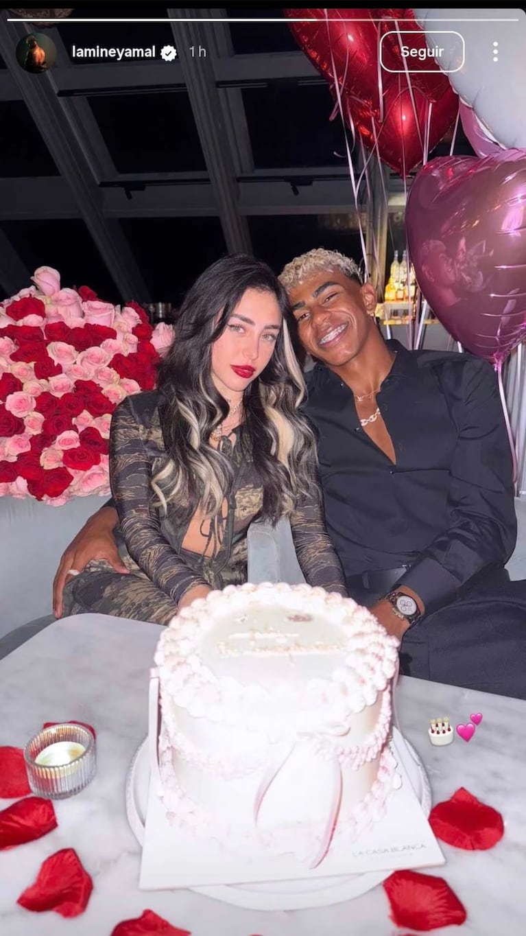 Lamine Yamal blanqueó el romance con Nicki Nicole: la tierna foto que publicó abrazados