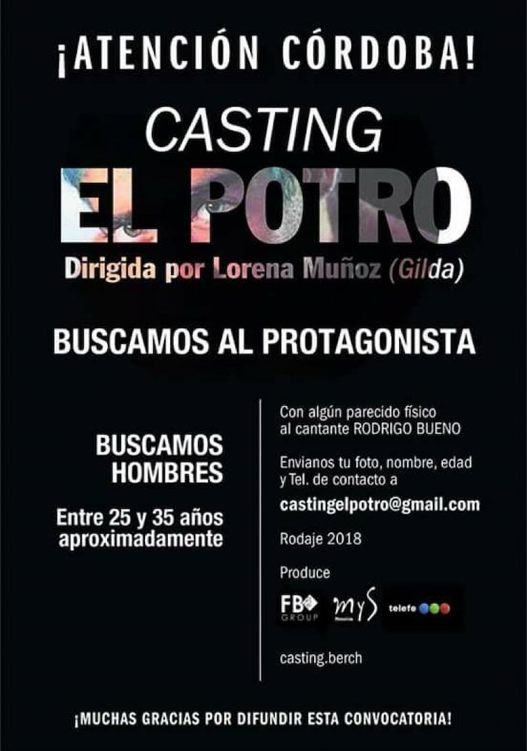 Lanzan casting para ser Rodrigo en el cine