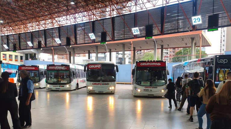 Lanzaron un paro de colectivos interurbanos del grupo FAM.