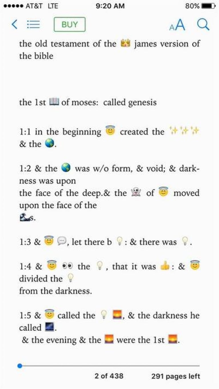 Lanzaron una Biblia que se puede leer en emojis