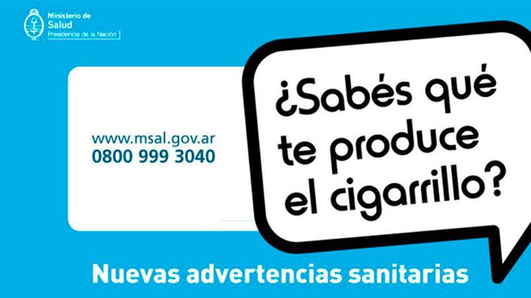 Las advertencias reducen un 9 por ciento el consumo, según el Ministerio de Salud.