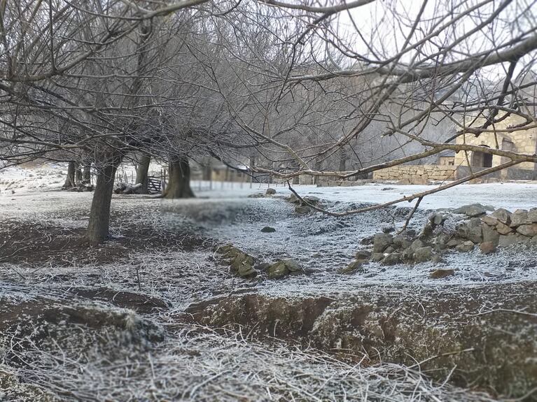 Las Altas Cumbres se tiñeron de blanco por tercera vez en el año. Foto: Marina Polteau