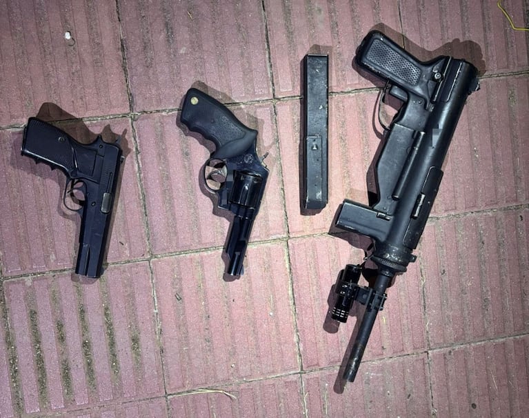 Las armas secuestradas.