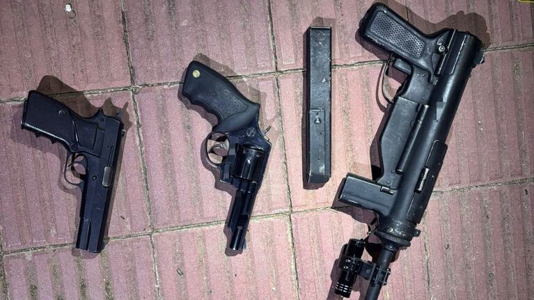 Las armas secuestradas.