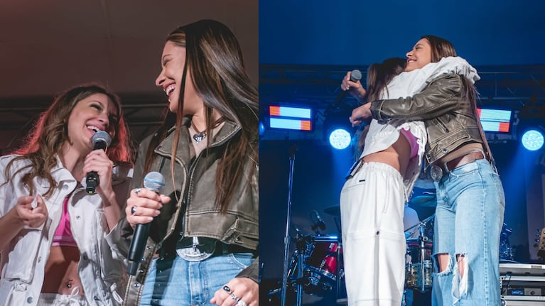 Las artistas estuvieron juntas en el escenario y se animaron a jugar