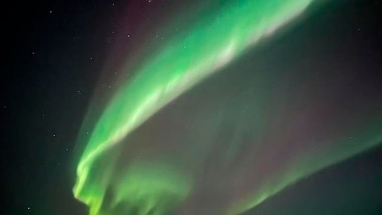 Las auroras australes que aparecieron en la Antártida argentina.