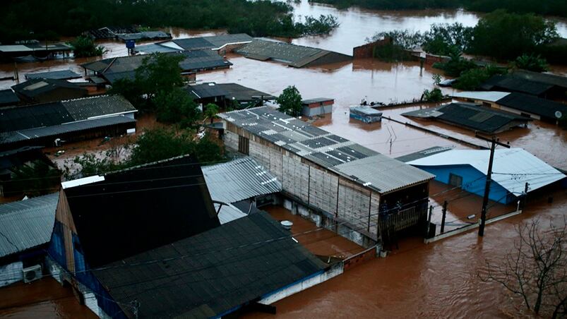 Las calles de Porto Alegre, bajo el agua.