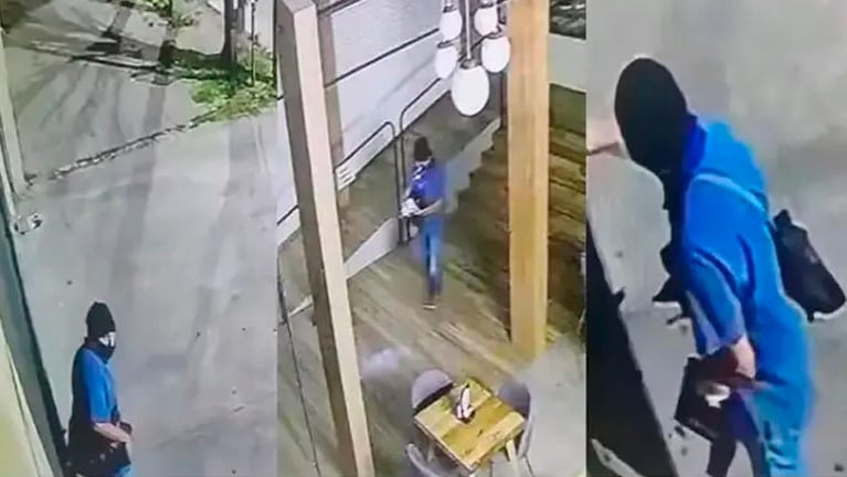 Las cámaras captaron al empleado robando en su propio trabajo. 