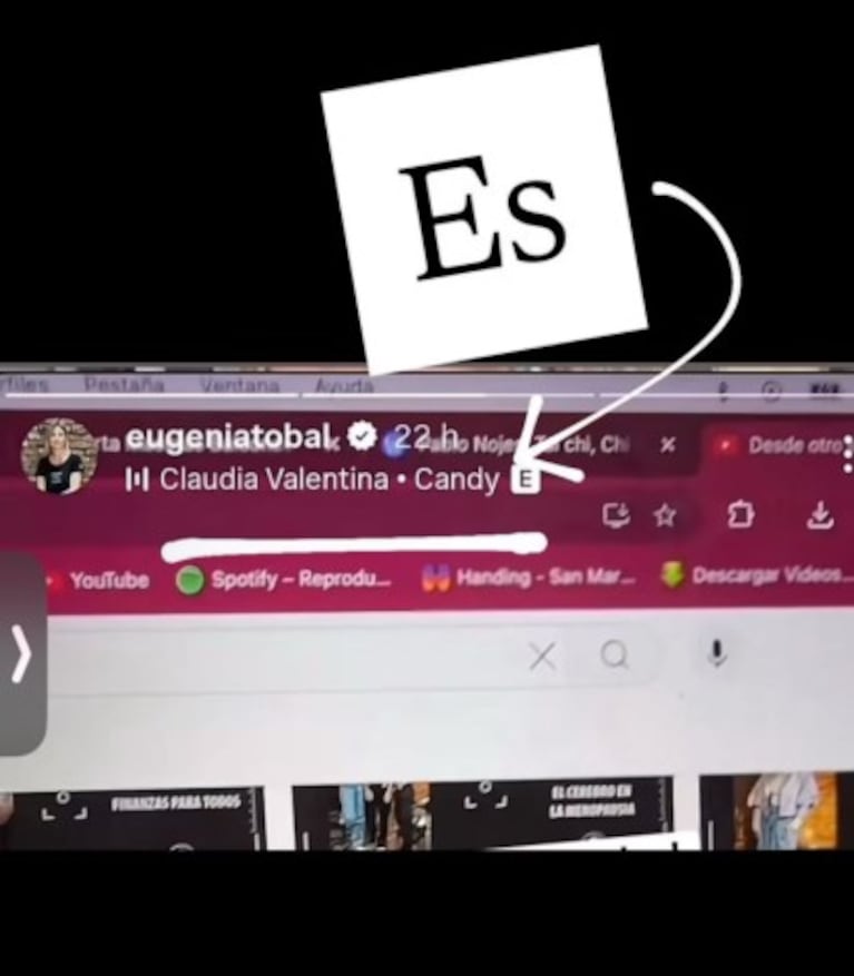 Las capturas que compartió Juariu.