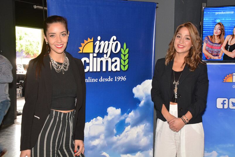 Las chicas de Infoclima que todos los días nos informan en ElDoce.tv. Foto: Sergio Díaz.