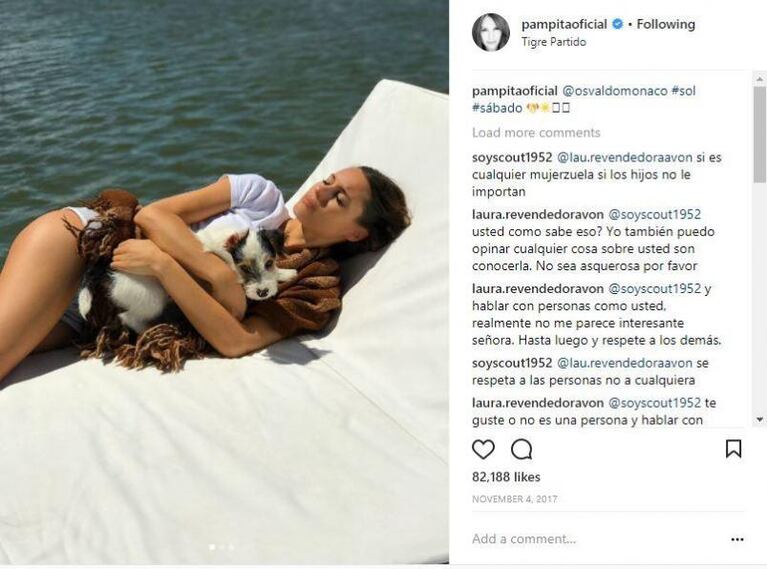 Las coincidencias entre Pampita y la China Suárez en las redes sociales