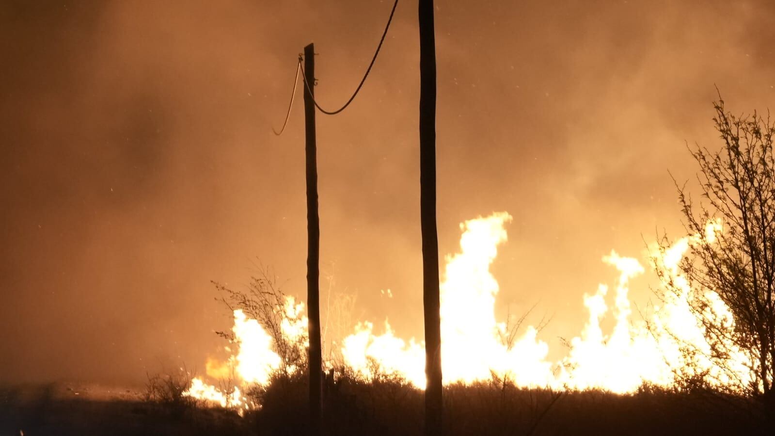 Las condiciones climáticas no permiten controlar el fuego. Foto: Lucio Casalla/El Doce.