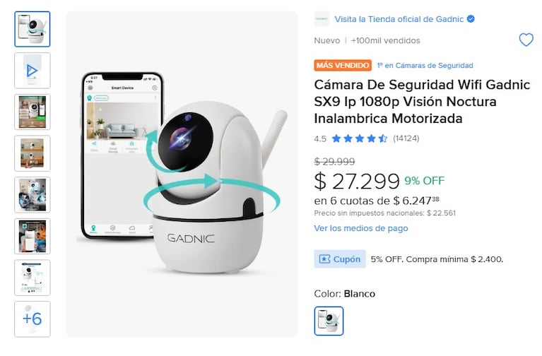 Las distintas opciones de cámaras de seguridad.