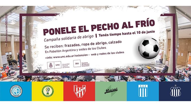 Las donaciones podrán llevarse a la sede de los clubes y al Pabellón Argentina en Ciudad Universitaria.