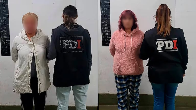 Las dos exenfermeras de neonatología detenidas por presunto maltrato. (Foto: PDI).