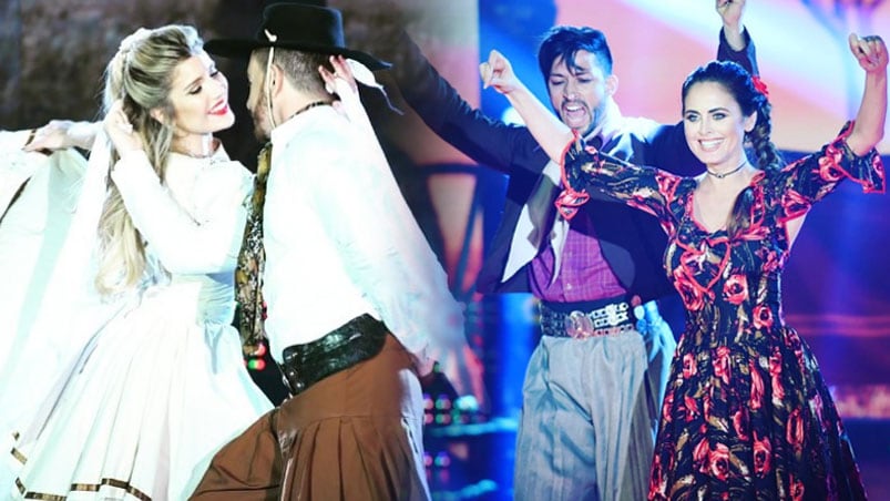 Las dos parejas la rompieron en la segundo gala de folklore. Foto: Jorge Luengo