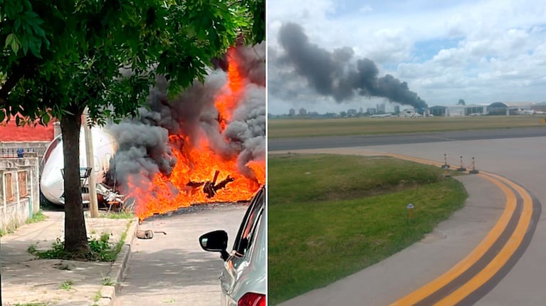 Las dramáticas imágenes ocurrieron este mediodía en el Aeropuerto de San Fernando (Video: TN).