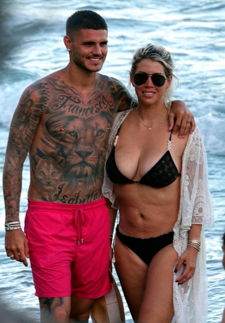 Las fotos al natural de Wanda Nara y Mauro Icardi