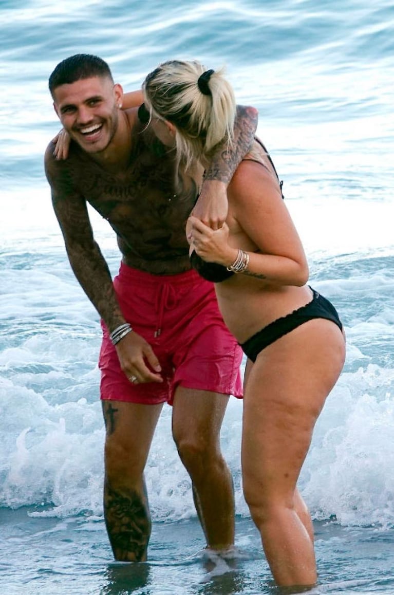 Las fotos al natural de Wanda Nara y Mauro Icardi