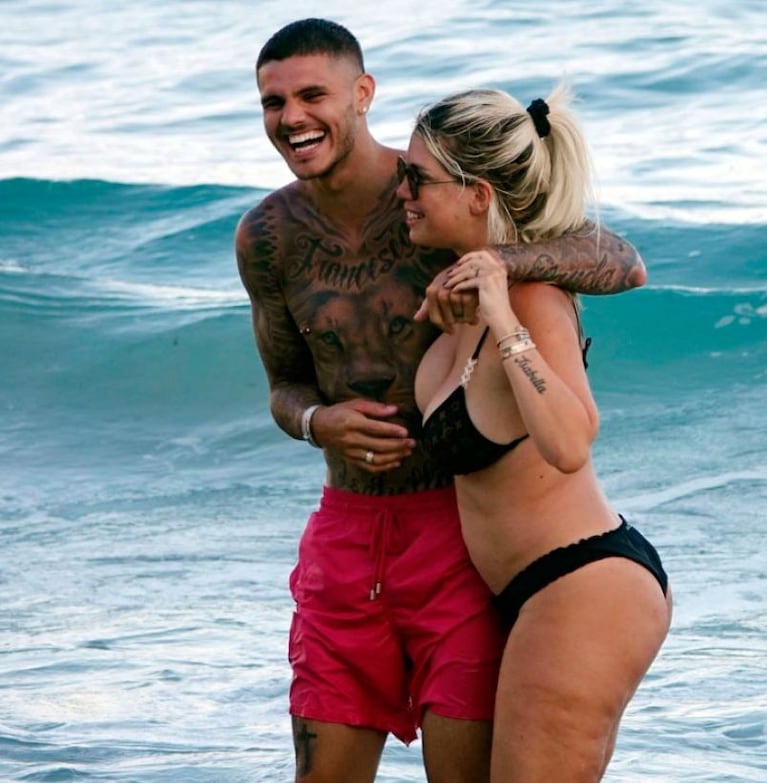 Las fotos al natural de Wanda Nara y Mauro Icardi