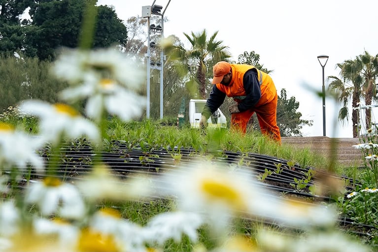 Las fotos de la renovación de la rampa sobre el Centro Cultural Córdoba. (Foto: Prensa Provincia)